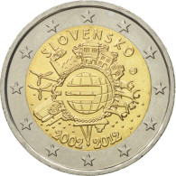 Slovaquie, 2 Euro, 10 Ans De L'Euro, 2012, SUP+, Bi-Metallic, KM:120 - Slovaquie