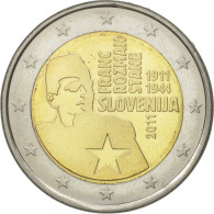 Slovénie, 2 Euro, Franc Razman, 100th Anniversary Of Birth, 2011, SUP+ - Slovénie