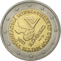 Slovaquie, 2 Euro, Visegrad Group, 20th Anniversary, 2011, SUP, Bi-Metallic - Slovakia