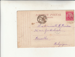 Rio De Janeiro To Bruxelles Su Post Card Esposizione Nazionale Del 1908 - Covers & Documents