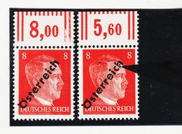 NEU1120 ÖSTERREICH 1945 Michl 662 PLATTENFEHLER "h" Mit Querstrich Mit VERGLEICHSTÜCK SIEHE ABBILDUNG - Errors & Oddities