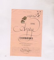 ETIQUETTE VIN  , ARPEGE CORBIERES 1996! - Vin De Pays D'Oc