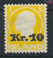 Island 111 (kompl.Ausg.) Mit Falz 1924 Aufdruckausgabe (9223445 - Neufs