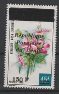 Bénin 1986 Mi. 437 Fleur Flower Flore Flora Hibiscus Surchargé Overprint MNH** - Benin – Dahomey (1960-...)