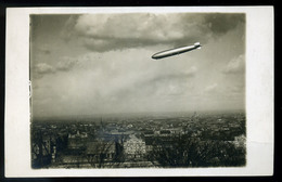 95754 BUDAPEST 1931. Zeppelin Budapest Felett, Ritka Fotós Képeslap - Hungary