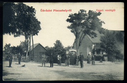 95759 PINCEHELY 1913. Vasúti Vendéglő, Régi  Képeslap - Hungary