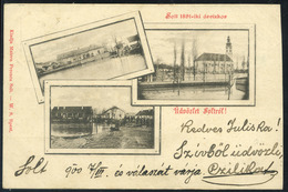 73592 SOLT 1900. árvíz Idején, Régi Képeslap - Hongrie