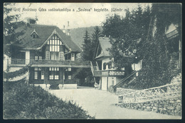 HUNGARY / SLOVAKIA  SZULOVA 1911 Count Géza Andrássy Hunting Lodge Vintage Postcard - Hungary