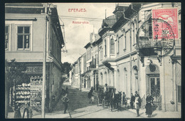 97272 EPERJES 1913. Rózsa Utca, üzletek, Régi Képeslap  /HUNGARY / SLOVAKIA - Hongarije