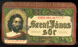 95656 Dreher Serfőzde, Kőbánya, Szent János Sör, Régi Címke - Unclassified