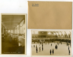 85187 ANGLIA Manchester 1930. Cca. Ice Palace 2db Ritka Fotós Képeslap, Eredeti Borítékban - Other & Unclassified