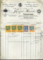 95946 Klinger Henrik , Első Magyar Vitorlavászongyár ,régi Fejléces,céges Számla 1924 - Unclassified