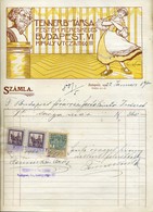 95943 Tenner B. és Társa Festékkereskedés,régi Fejléces,céges Számla 1922. - Zonder Classificatie