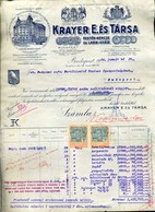 95941 KRAYER E. és Társa, Festékgyár Régi,fejléces,céges Számla 1924 - Ohne Zuordnung