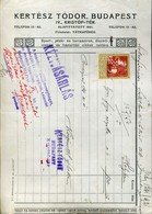 95973 KERTÉSZ Tódor, Sportszer Régi,fejléces,céges Számla 1927. - Non Classés