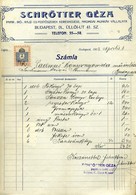 95976 Shrötter Géza, Papírkereskedő Régi,fejléces,céges Számla 1912. - Unclassified