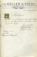 95977 Keller és Zin  Papírkereskedő Régi,fejléces,céges Számla 1912. - Non Classés