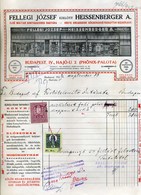 95951 Fellegi József ,Heissenberger Első Magyar Konyhaszerek Régi ,fejléces,céges Számla  1927. - Ohne Zuordnung