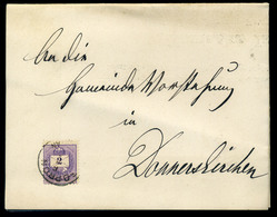 96462 SOPRON 1886. Gyászjelentés 2kr-ral, Tamaska István Az Esterházy Család Főügyésze - Covers & Documents