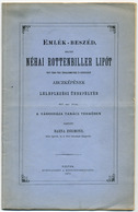 97057 1871. Emlék-Beszéd Rottenbiller Lipót Arczképének Leleplezési Ünnepélyén  14l.  /  1871 Memorial-Speech At The Unv - Unclassified