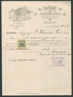 97343 BACHRUCH Ezüstáru Gyár 1913. Fejléces, Céges Számla  /  BACHRUCH Silverwear Factory 1913 Letterhead Corp. Bill - Ohne Zuordnung