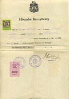 96735 MISKOLC 1924. Régi Dokumentum Ínség Bélyeggel - Revenue Stamps