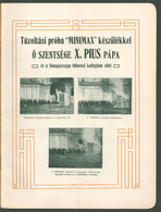 98016 1905. Minimax Tűzoltó Készülék , Dekoratív Reklámkatalógus, Fotókkal, Mellékletekkel. Igen Ritka Lehet Sosem Látta - Non Classés