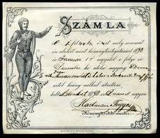 96933 MURASZOMBAT 1890. Dekoratív Kéményseprő Számla HUNGARY / SLOVENIA - Non Classés