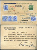 98079 BUDAPEST 1936. Érdekes Portózott , Visszaküldött Helyi Levelezőlap, Nemzeti Torna Egylet értesítés Vízilabda Mérkő - Lettres & Documents