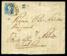 95792 KÖBÖLKÚT / Gbelce 1860. 15Kr-os Levél, Tartalommal Nádudvarra Küldve - Used Stamps