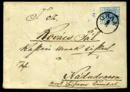 95804 GRAN / ESZTERGOM 1855. Szép 9Kr-os Levél,tartalommal Nádudvarra Küldve - Gebruikt