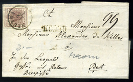 96106 NYITRA 1855. Tértivevényes Ajánlott (?) Levél 6Kr -ral Pestre Küldve.Érdekes! - Used Stamps