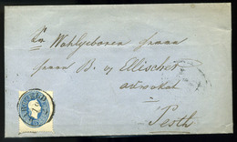 96108 BÁRTFA 1862. Szép 15kr-os Levél, Tartalommal Pestre Küldve - Gebraucht