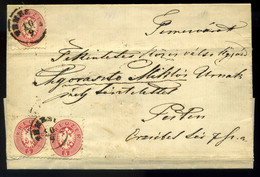 96186 TEMESVÁR 1864. Levél 3*5Kr Bérmentesítéssel Pestre Küldve - Oblitérés