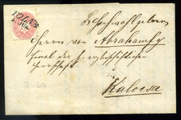 96284 TOLNA 1866. 5Kr-os Céges Levél , Szép Bélyegzéssel  Kalocsára Küldve, Rosenthal - Gebraucht