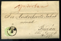 96335 OFEN 1866. Helyi Levél 3kr-ral , Tartalommal - Gebraucht