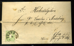 96394 PESTH 1860. Helyi Levél, Tartalommal 3kr-ral.  (120000) - Used Stamps