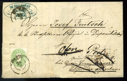 96392 OFEN 1862. Érdekes Többszörösen Továbbküldött Helyi 3Kr-os Levél (44000) - Used Stamps