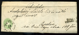 96398 PESTH 1864. 1863-as 3kr Helyi Levélen , Tartalommal. (90000) - Gebraucht