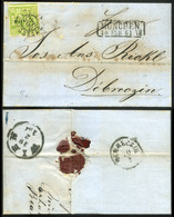 97828 BAYERN 1861. 9 Kreuzer Levélen Debrecenbe Küldve  /  BAYERN 1861 9 Kreuzer Letter To Debrecen - Used Stamps