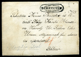 96105 DEBRECEN 1831. Szép Levél Tartalommal Pelére Küldve. Nagykereki Mensáros Család. - ...-1867 Prephilately