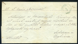 97212 TOKAJ 1848.09.05. Szabadságharc Korszak. Levél Ungvárra Küldve Zöld Bélyegzéssel  /  TOKAJ 1848.09.05. Letter To U - ...-1867 Préphilatélie