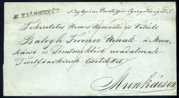 97224 NYITRAZSÁMBOKRÉT 1840. Cca. Levél, Szép Bélyegzéssel Munkácsra Küldve  /  NYITRAZSÁMBOKRÉT Ca 1840 Letter Nice Pmk - ...-1867 Prephilately