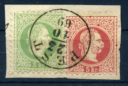 95880 PEST 3Kr+5Kr Szép Bélyegzés - Used Stamps