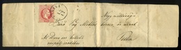 96285 TÁLYA 1870. 5Kr-os Levél Tartalommal Báró Vay Miklós Koronaőrnek - Used Stamps
