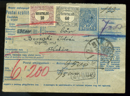 95702 EGER 1925. Csomagszállító Kiskörére Küldve, Hivatalos és Portóbélyegekkel - Briefe U. Dokumente