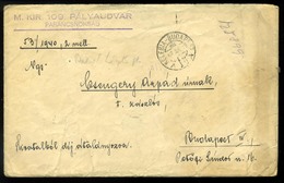 95742 1940. II. VH Levél Pályaudvar Parancsnokság és Kelebia-Budapest Mozgóposta Bélyegzéssel - Covers & Documents