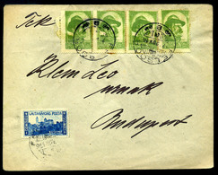 95753 FELSŐŐR 1921. NYUGAT-MAGYARORSZÁG, Levél Lajtabánság Bélyegekkel Budapestre Burgenland - Lettres & Documents