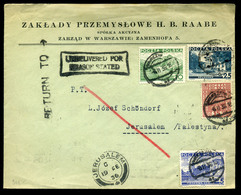 94982 LENGYELORSZÁG 1936. Jeruzsálemből Visszaküldött , érdekes Boríték - Lettres & Documents