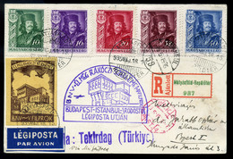 95774 MÁTYÁSFÖLD 1935. Rákóczi Sor Alkalmi Légi Levlapon Rodostóba Küldve - Covers & Documents